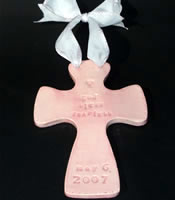 Personalized Ceramic Rounded Cross